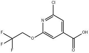 2-氯-6-(2,2,2-三氟乙氧基)吡啶-4-羧酸, 883950-09-2, 結構式