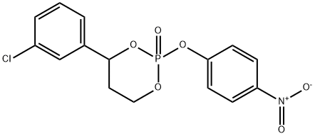 4-(3-Chlorophenyl)-2-(4-nitrophenoxy)-1,3,2-dioxaphosphinane 2-oxide Struktur