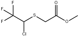 Acetic acid, 2-[(1-chloro-2,2,2-trifluoroethyl)thio]-, methyl ester Struktur