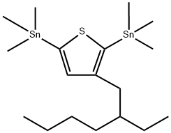 Stannane, [3-(2-ethylhexyl)-2,5-thiophenediyl]bis[trimethyl- Struktur