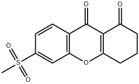 1H-Xanthene-1,9(2H)-dione, 3,4-dihydro-6-(methylsulfonyl)- Struktur