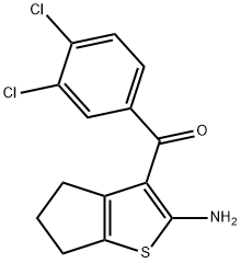 Methanone, (2-amino-5,6-dihydro-4H-cyclopenta[b]thien-3-yl)(3,4-dichlorophenyl)- Struktur