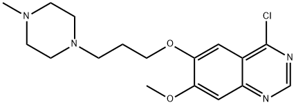 Quinazoline, 4-chloro-7-methoxy-6-[3-(4-methyl-1-piperazinyl)propoxy]- Struktur