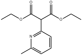 Propanedioic acid, 2-(6-methyl-2-pyridinyl)-, 1,3-diethyl ester Struktur