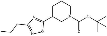 1-BOC-3-3-(N-PROPYL)-1,2,4-OXADIAZOL-5-YL]PIPERIDINE Struktur