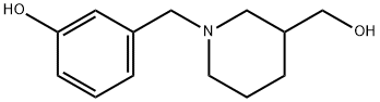 3-Piperidinemethanol, 1-[(3-hydroxyphenyl)methyl]- Struktur