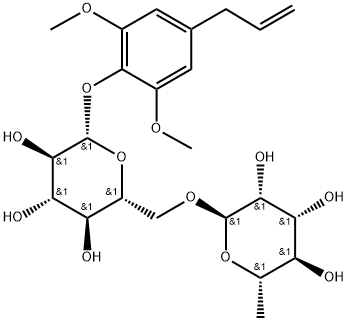 Methoxyeugenol 4-O-rhamnosyl(1→2)glucoside Struktur