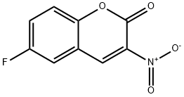 2H-1-Benzopyran-2-one, 6-fluoro-3-nitro- Struktur