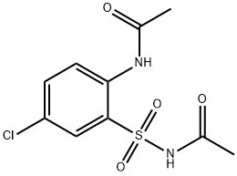 Hydrochlorothiazide Related Compound (N'-(2-Acetyl-sulfamoyl-4-chloro-phenyl) Acetamide) Struktur