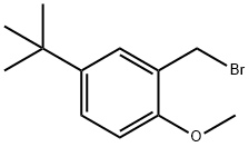 Benzene, 2-(bromomethyl)-4-(1,1-dimethylethyl)-1-methoxy- Struktur