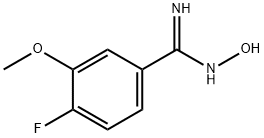 Benzenecarboximidamide, 4-fluoro-N-hydroxy-3-methoxy- Struktur