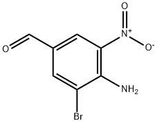 4-Amino-3-bromo-5-nitro-benzaldehyde Struktur