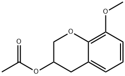 acetic acid (8-methoxy-3,4-dihydro-2H-1-benzopyran-3-yl) ester Struktur