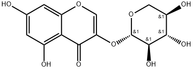 3,5,7-Trihydroxychromone 3-O-β-D-xylopyranoside Struktur