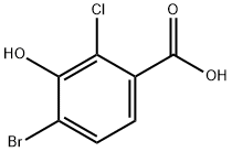 Benzoic acid, 4-bromo-2-chloro-3-hydroxy- Struktur