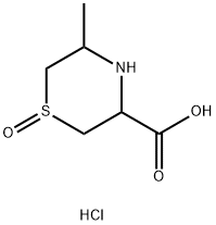 5-methyl-1-oxo-1lambda4-thiomorpholine-3-carboxylic acid hydrochloride Struktur