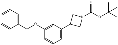 ert-butyl 3-[3-(benzyloxy)phenyl]azetidine-1-carboxylate Struktur