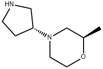 Morpholine, 2-methyl-4-[(3R)-3-pyrrolidinyl]-, (2R)- Struktur