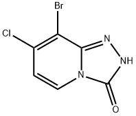 8-bromo-7-chloro-2H,3H-[1,2,4]triazolo[4,3-a]pyridin-3-one Struktur