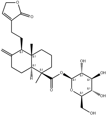 19-[(beta-D-glucopyrasyl)oxy]-
19-oxo-ent-labda-8(17),13-dien-16,15-olide Struktur