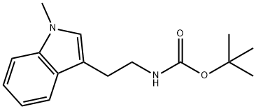 Carbamic acid, N-[2-(1-methyl-1H-indol-3-yl)ethyl]-, 1,1-dimethylethyl ester Struktur