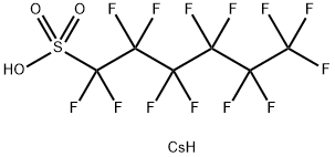 1-Hexanesulfonic acid, 1,1,2,2,3,3,4,4,5,5,6,6,6-tridecafluoro-, cesium salt (1:1) Struktur