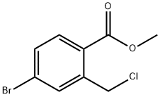 Benzoic acid, 4-bromo-2-(chloromethyl)-, methyl ester Struktur