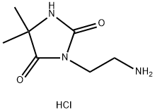 3-(2-aminoethyl)-5,5-dimethylimidazolidine-2,4-dione hydrochloride Struktur