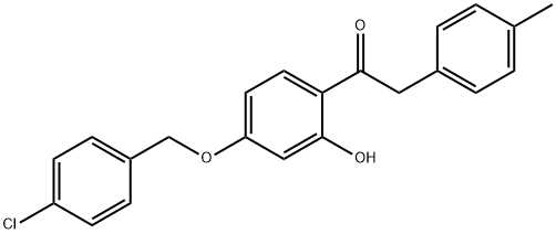 JR-6996, 1-(4-(4-Chlorobenzyloxy)-2-hydroxyphenyl)-2-p-tolylethanone, 97% Struktur