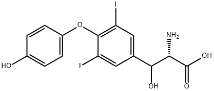 Serine, 3-[4-(p-hydroxyphenoxy)-3,5-diiodophenyl]- (6CI,7CI) Struktur