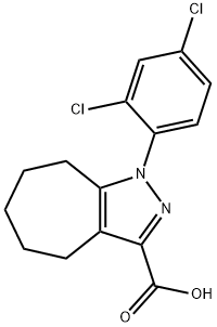 1-(2,4-dichlorophenyl)-1H,4H,5H,6H,7H,8H-cyclohepta[c]pyrazole-3-carboxylic acid Struktur