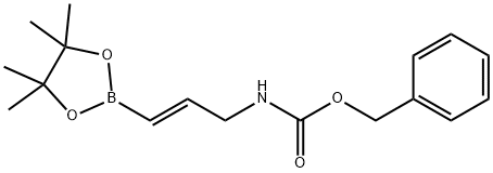 Carbamic acid, N-[(2E)-3-(4,4,5,5-tetramethyl-1,3,2-dioxaborolan-2-yl)-2-propen-1-yl]-, phenylmethyl ester Struktur