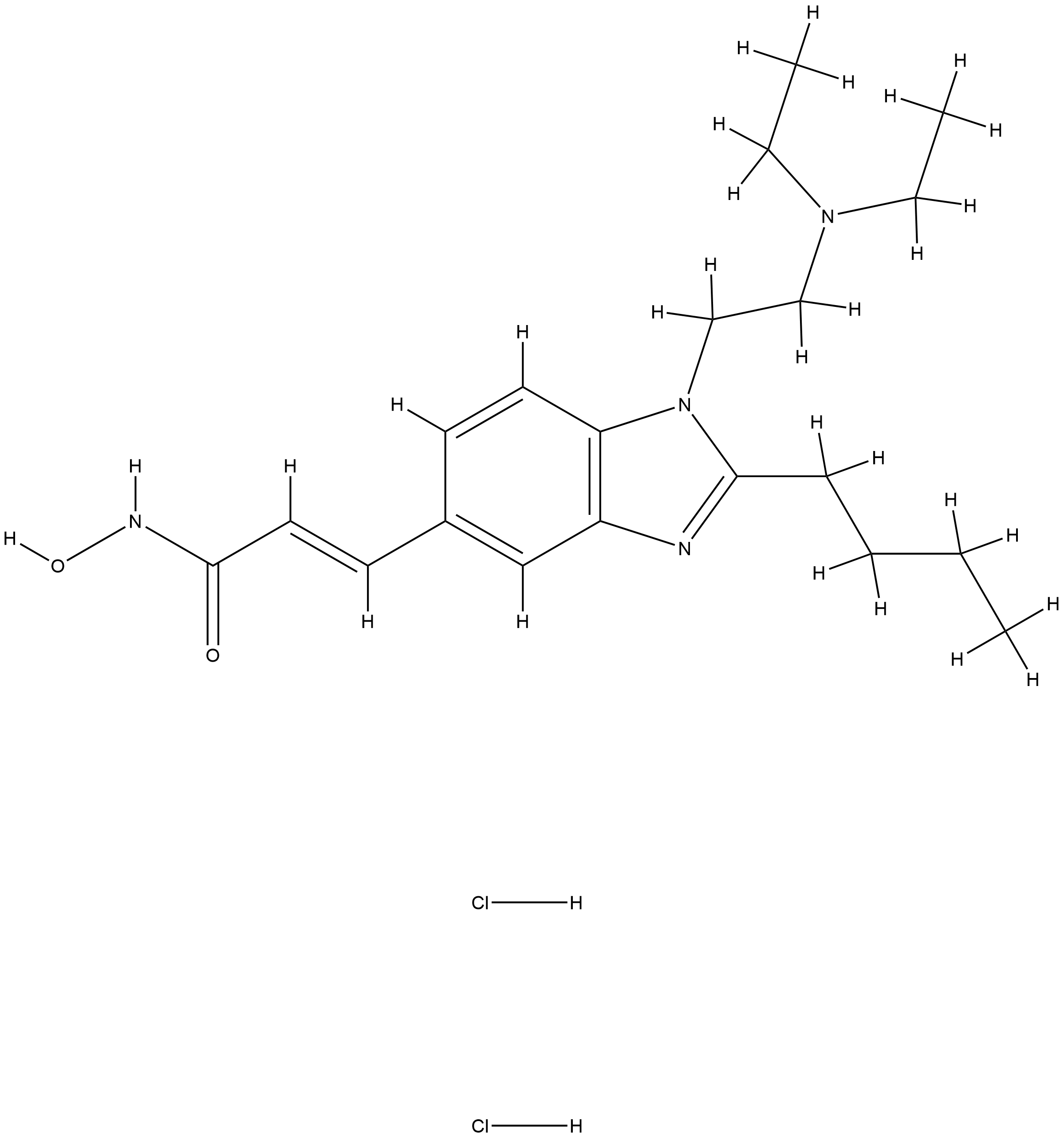 Pracinostat Dihydrochloride Structure