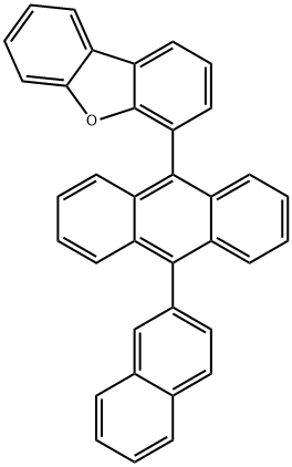 4-(10-(2-naphthyl)-9-fluorenyl)-dibenzofuran Struktur