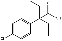 2-(4-Chlorophenyl)-2-ethylbutanoic Acid Struktur