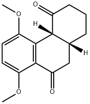 4,9(1H,4aH)-Phenanthrenedione, 2,3,10,10a-tetrahydro-5,8-dimethoxy-, cis- (9CI) Struktur