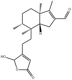 (4->2)-Abeo-16-hydroxycleroda-2,13-dien-15,16-olide-3-al Struktur