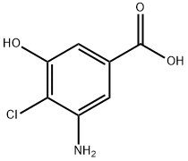 Benzoic acid, 3-amino-4-chloro-5-hydroxy- Struktur