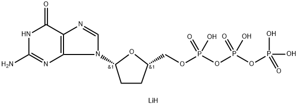 2',3'-DIDEOXYGUANOSINE 5'-TRIPHOSPHATE*LITHIUM 10 MM Struktur