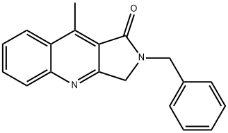 1H-Pyrrolo[3,4-b]quinolin-1-one, 2,3-dihydro-9-methyl-2-(phenylmethyl)- Struktur