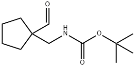 Carbamic acid, N-[(1-formylcyclopentyl)methyl]-, 1,1-dimethylethyl ester Struktur