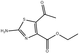 4-Thiazolecarboxylic acid, 5-acetyl-2-amino-, ethyl ester Struktur