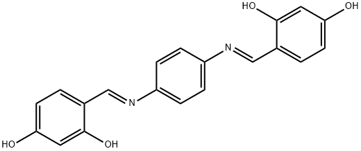 4,4'-[1,4-phenylenebis(nitrilomethylylidene)]di(1,3-benzenediol) Struktur