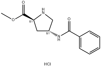 L-Proline, 4-(benzoylaMino)-, Methyl ester, hydrochloride (1:1), (4R)- Struktur