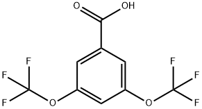 Benzoic acid, 3,5-bis(trifluoromethoxy)- Struktur