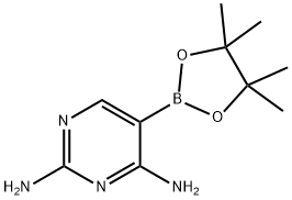 2,4-Pyrimidinediamine, 5-(4,4,5,5-tetramethyl-1,3,2-dioxaborolan-2-yl)- Struktur