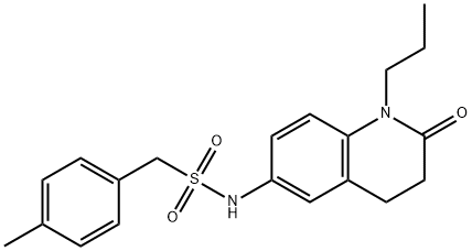 Benzenemethanesulfonamide, 4-methyl-N-(1,2,3,4-tetrahydro-2-oxo-1-propyl-6-quinolinyl)- Struktur