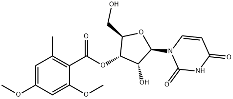 Uridine, 3'-(2,4-dimethoxy-6-methylbenzoate) Struktur