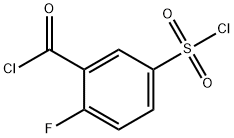 Benzoyl chloride, 5-(chlorosulfonyl)-2-fluoro- Struktur