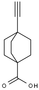 4-ethynylbicyclo[2.2.2]octane-1-carboxylic acid Struktur